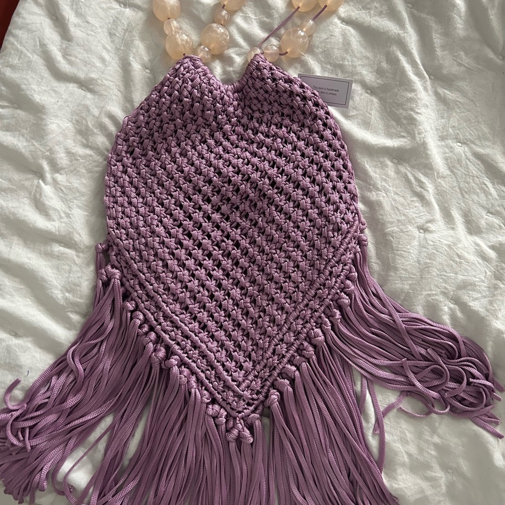 Purple mesh bag